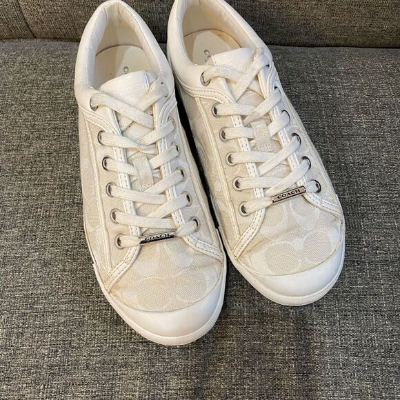 Coach Shoes - Coach Francesca Cream Sneakers Women’s Size 8.5